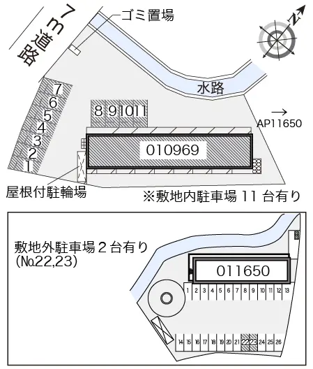 ★手数料０円★姫路市大津区長松　月極駐車場（LP）